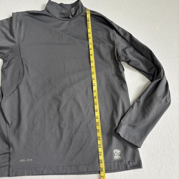 Nike Pro Combat Mock Neck Long Sleeve Mens L Training Shirt Dri Fit Activewear - Picture 8 of 9